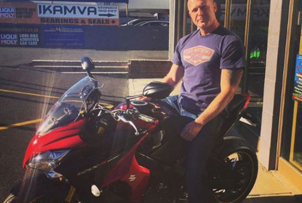 Gerhard Koekemoer & his new Suzuki